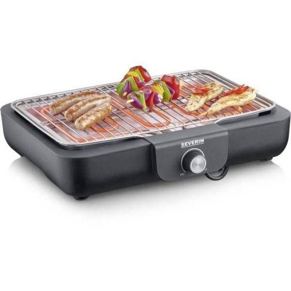 Severin - Barbecue Electrique - Grillade  électrique SEVERIN - PG8554 - Surface de cuisson 37x29 cm - Thermostat réglable - 2300W