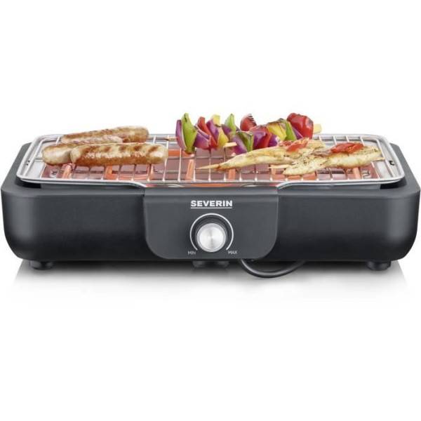 Severin - Barbecue Electrique - Grillade  électrique SEVERIN - PG8554 - Surface de cuisson 37x29 cm - Thermostat réglable - 2300W - Image 4