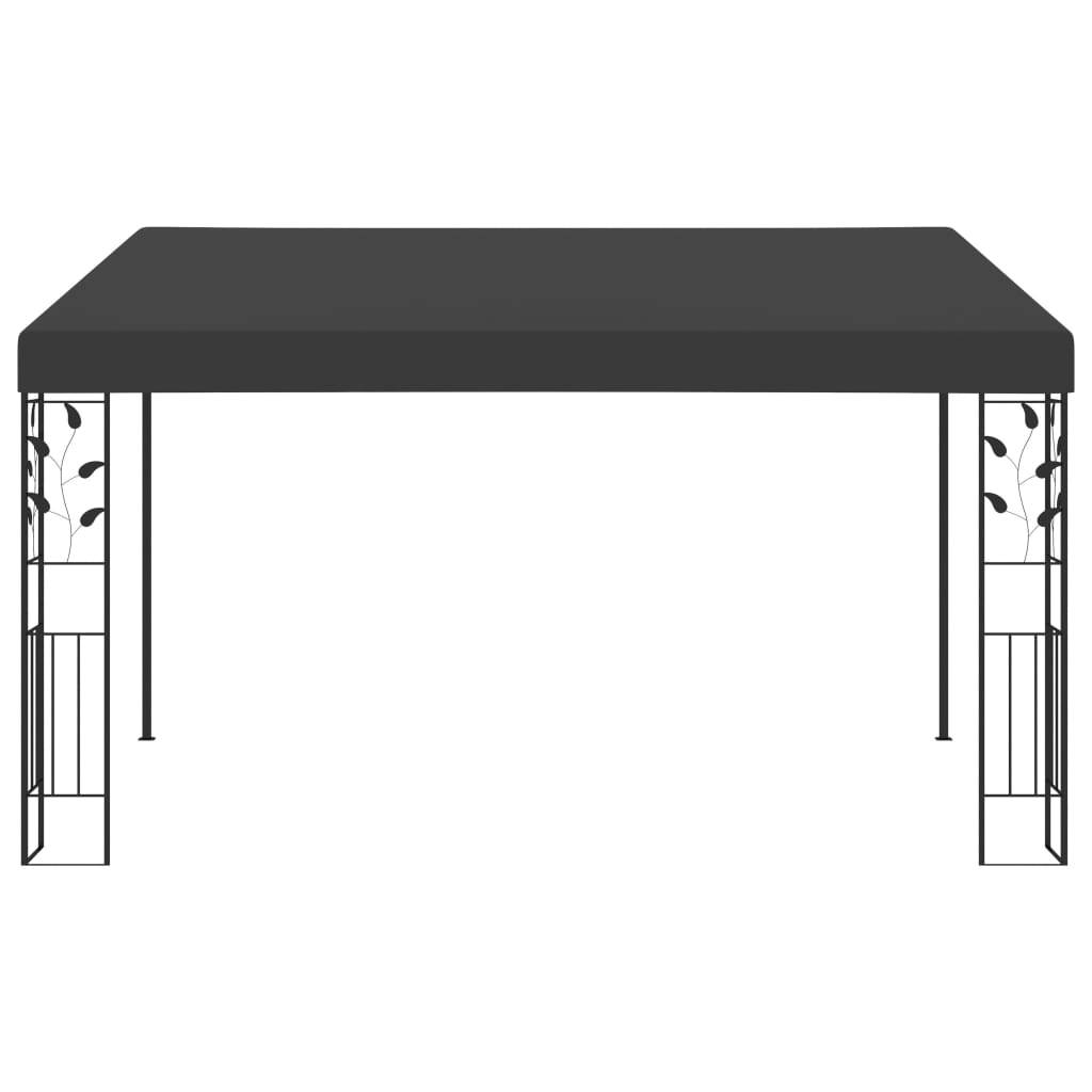 Pergola Jardin - Tonnelle de jardin - Belvédère à montage mural 4x3x2,5 m Anthracite MI56 - Image 1