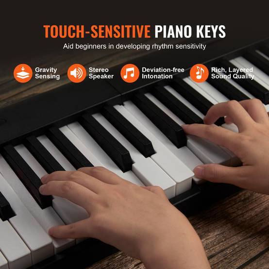 VEVOR Clavier Piano Pliable 88 Touches, Bluetooth/MIDI, Portable, Touches Sensibles, Rechargeable. - Image 4