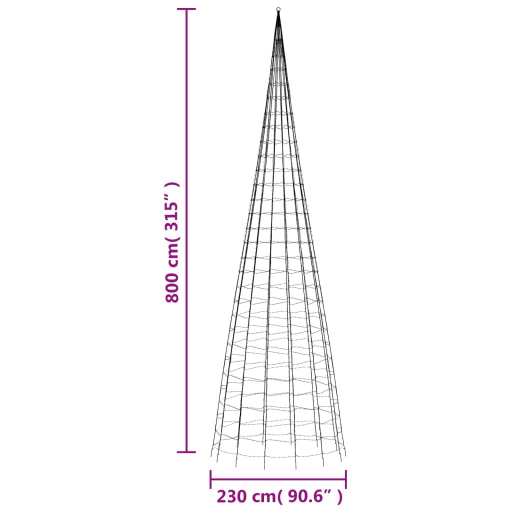Grand Sapin pour Mât 3000 LED Décoration Jardin Extérieur 800cm Blanc Chaud – ComfortXL Outdoor Living - Image 6