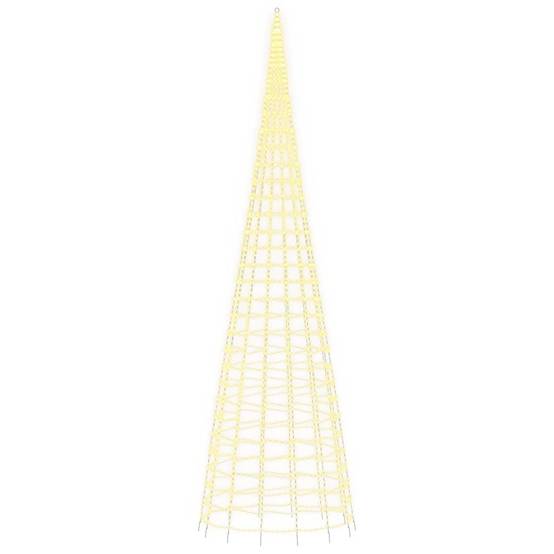 Grand Sapin pour Mât 3000 LED Décoration Jardin Extérieur 800cm Blanc Chaud – ComfortXL Outdoor Living - Image 4