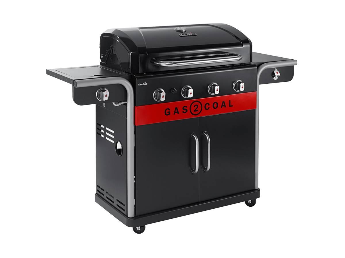 Char-broil - Barbecue à gaz et à charbon Gas2Coal 2.0 4B + Housse de protection + Plancha + Kit 3 ustensiles - Char-Broil - Image 2