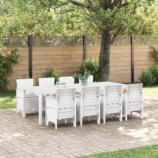 ComfortXL - Salon de Jardin Gris 8 Places en Poly Rattan Moderne pour Terrasse et Véranda Gris Clair – ComfortXL Outdoor Living - Image 1
