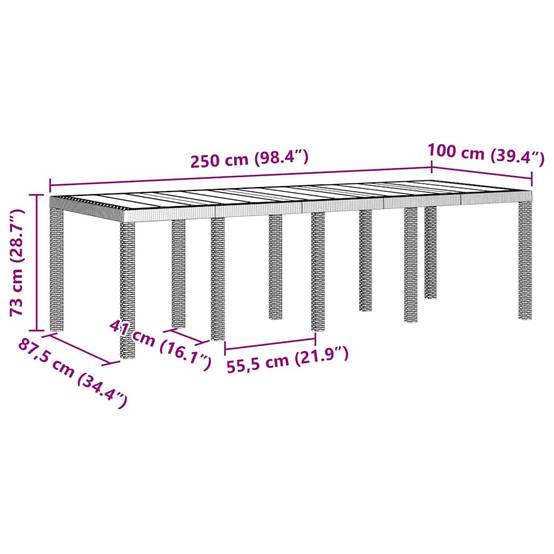 ComfortXL - Salon de Jardin Gris 8 Places en Poly Rattan Moderne pour Terrasse et Véranda Gris Clair – ComfortXL Outdoor Living - Image 4