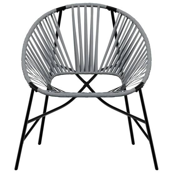 Fauteuil Cocon de Jardin Résine Tressée Style Bohème pour Salon Extérieur Noir et Gris – ComfortXL Outdoor Living - Image 4