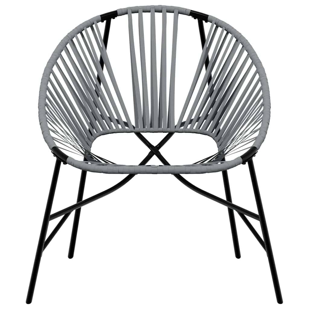 Fauteuil Cocon de Jardin Résine Tressée Style Bohème pour Salon Extérieur Noir et Gris – ComfortXL Outdoor Living - Image 4