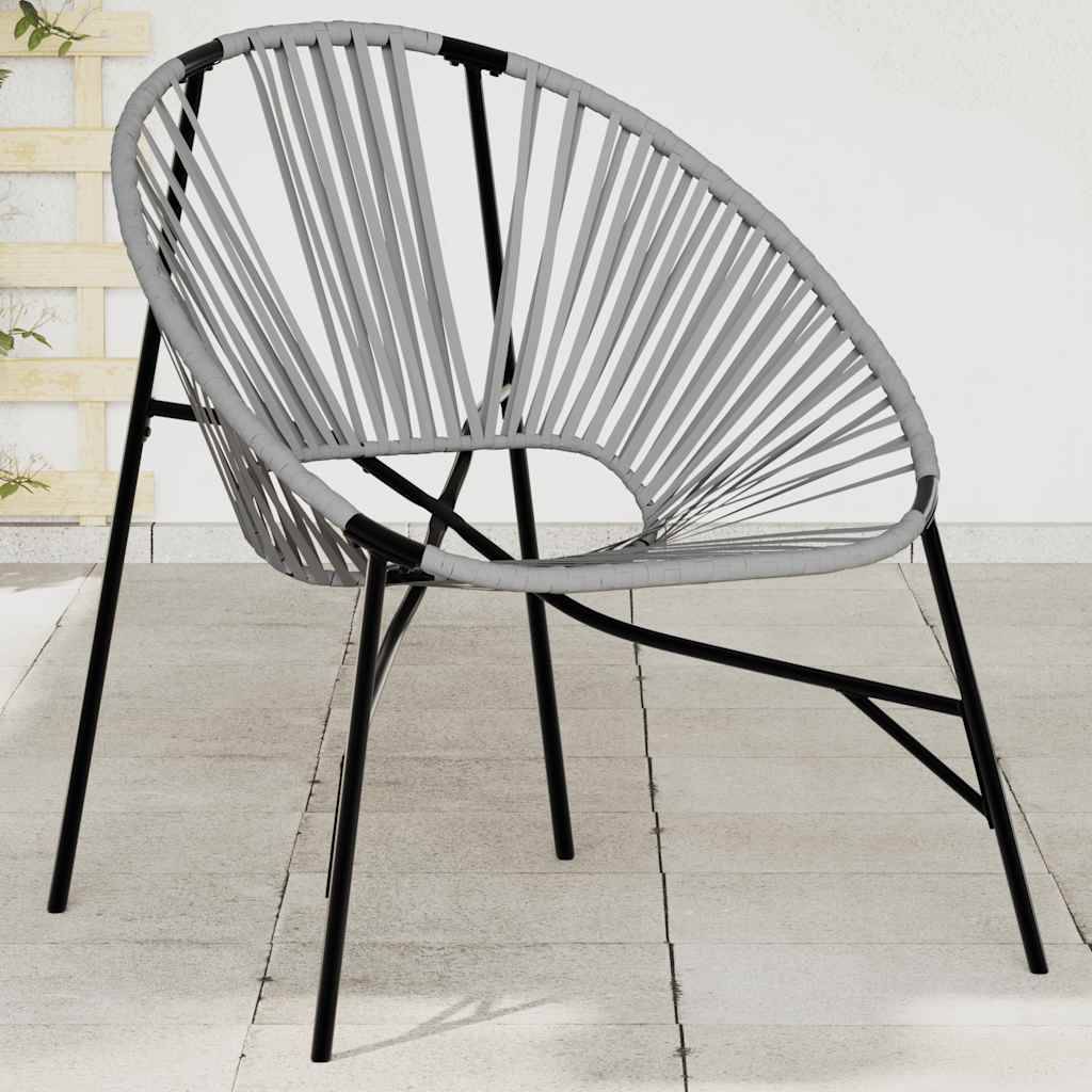Fauteuil Cocon de Jardin Résine Tressée Style Bohème pour Salon Extérieur Noir et Gris – ComfortXL Outdoor Living - Image 1