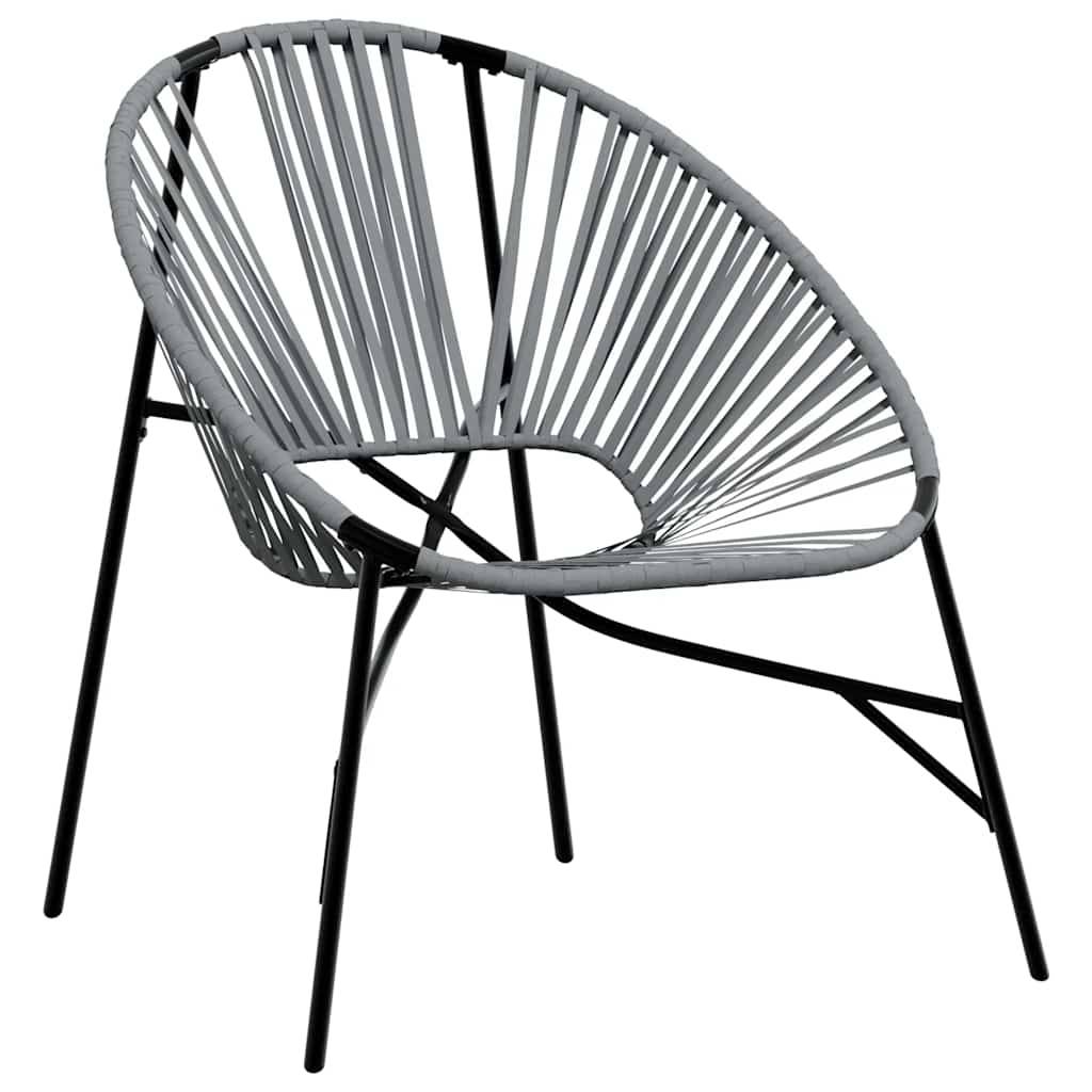 Fauteuil Cocon de Jardin Résine Tressée Style Bohème pour Salon Extérieur Noir et Gris – ComfortXL Outdoor Living - Image 2