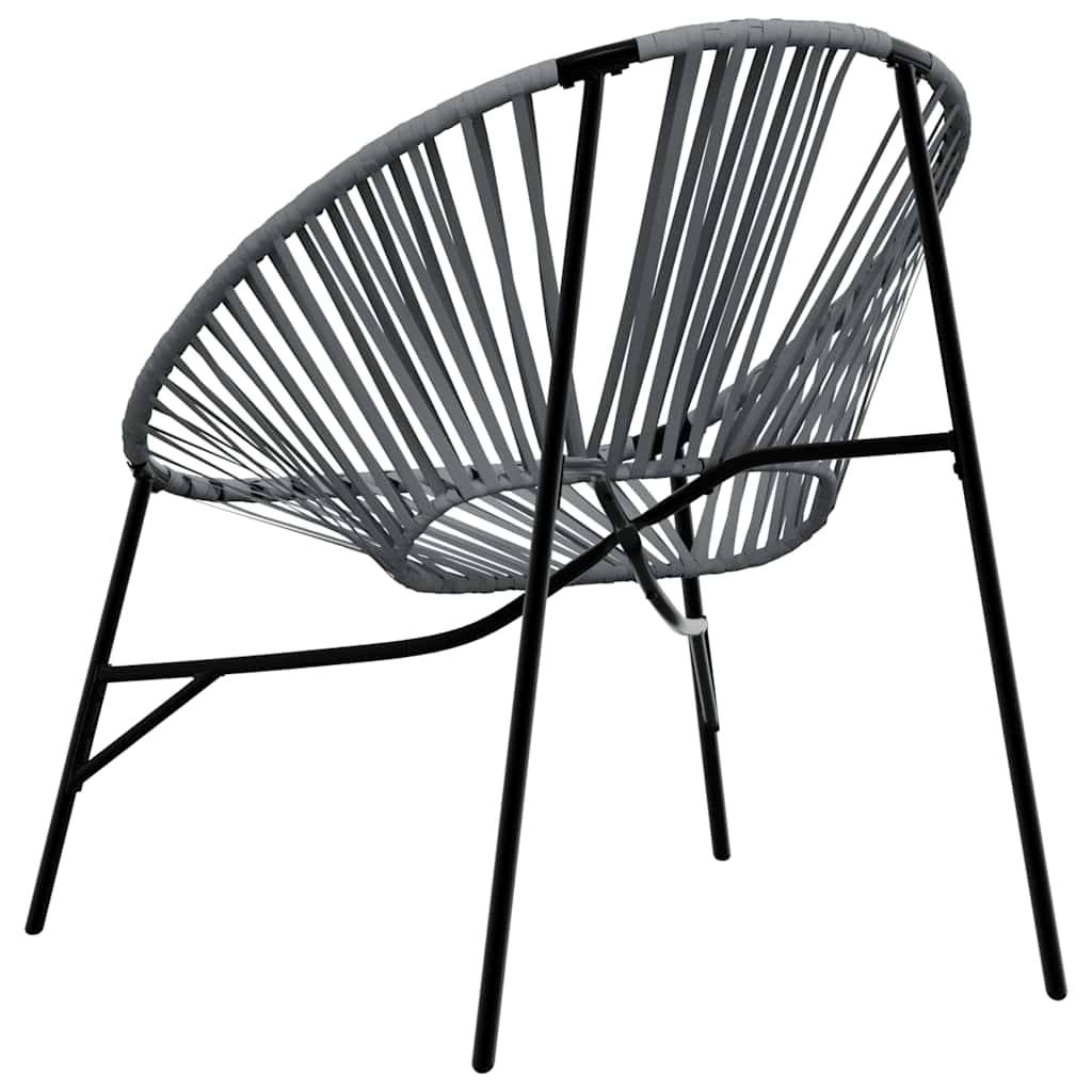 Fauteuil Cocon de Jardin Résine Tressée Style Bohème pour Salon Extérieur Noir et Gris – ComfortXL Outdoor Living - Image 6