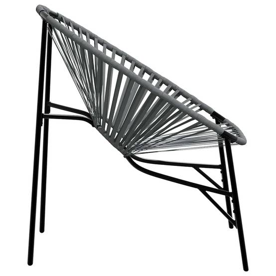 Fauteuil Cocon de Jardin Résine Tressée Style Bohème pour Salon Extérieur Noir et Gris – ComfortXL Outdoor Living - Image 5