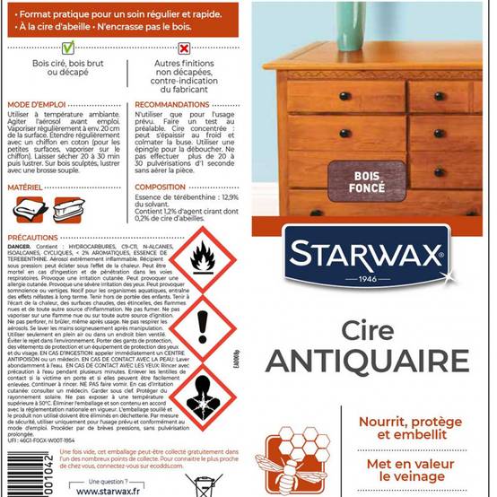 Cire Antiquaire Bois Clair Aérosol Rénove Et Protège Le Bois Clair - Générique - Image 5