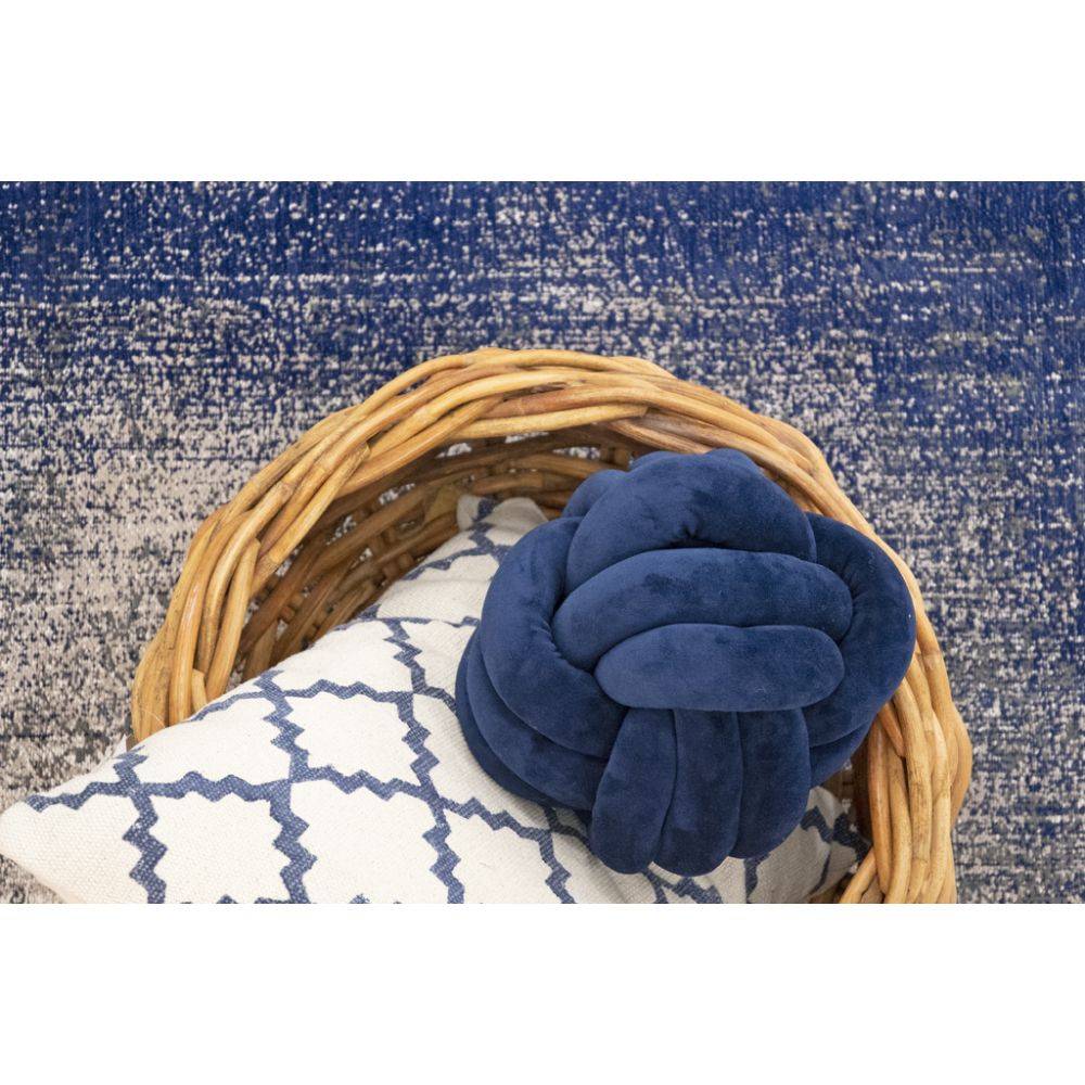 Aubry Gaspard - Tapis jacquard bleu 230 cm - Image 4