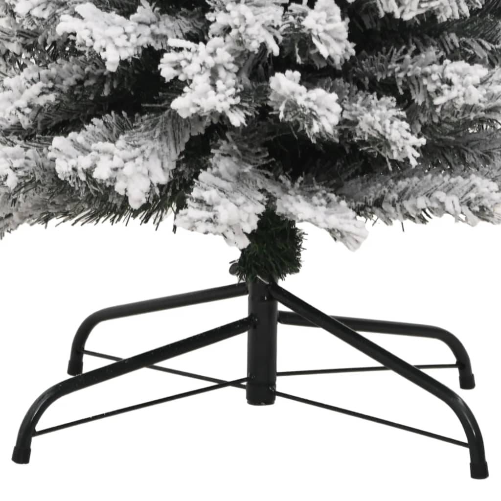 Sapin De Noël - Arbre de Noël artificiel mince flocon de neige vert 180 cm PVC - Image 5
