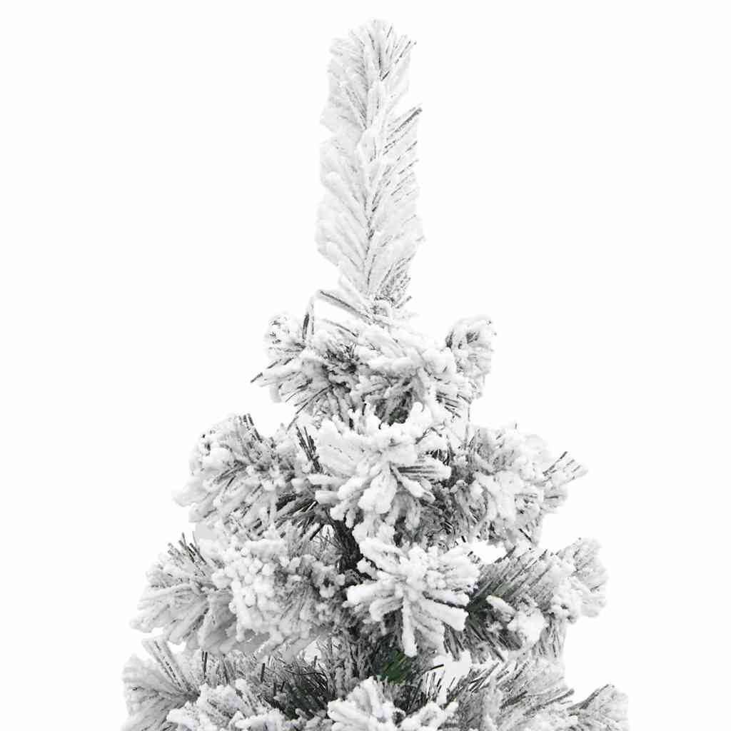 Sapin De Noël - Arbre de Noël artificiel mince flocon de neige vert 180 cm PVC - Image 3