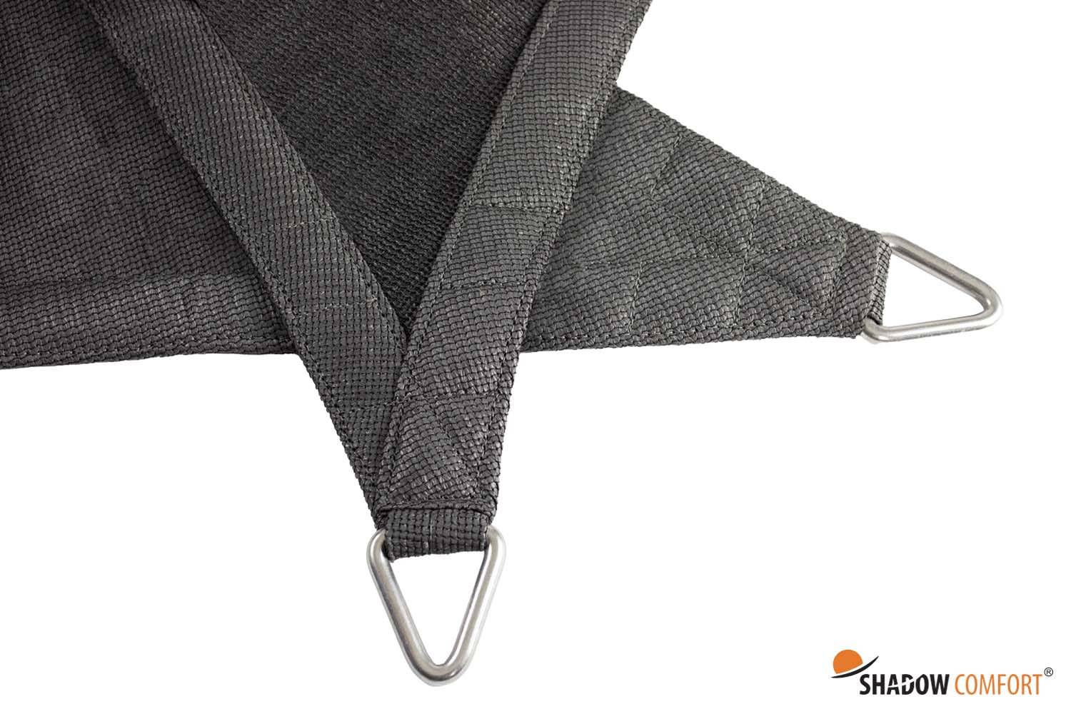 Voile d'ombrage perméable Carré 3,60x3,60 m Shadow Comfort Carbon Black - Image 4