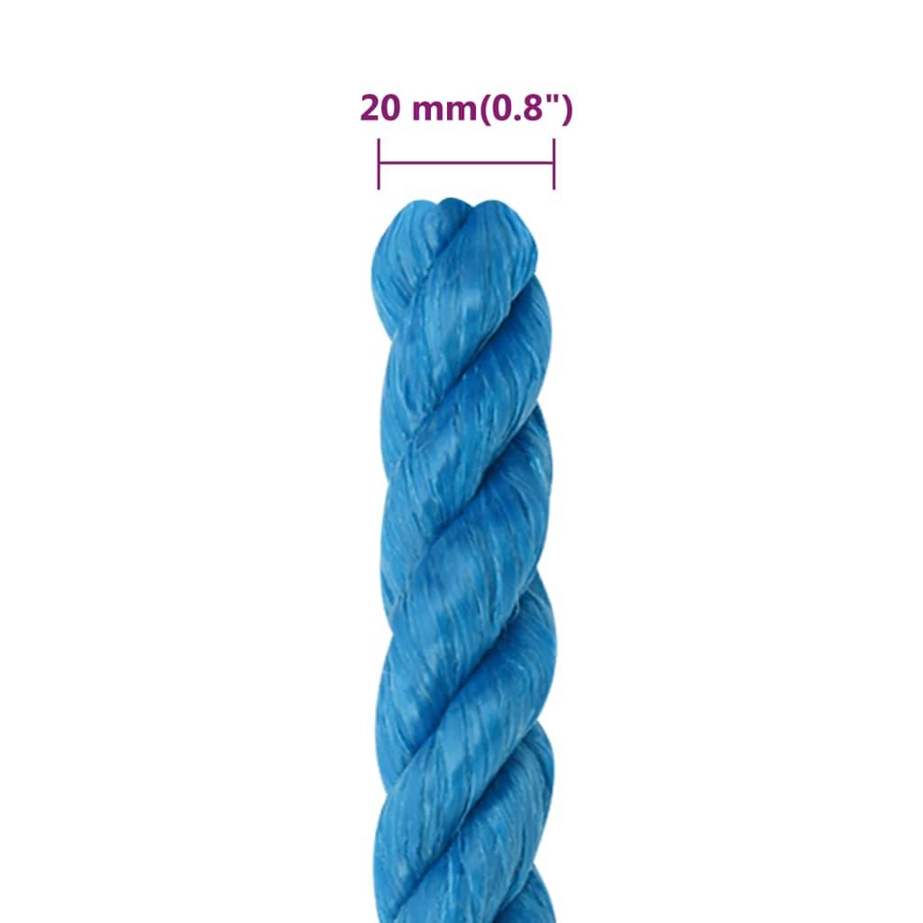Corde de travail Bleu 20 mm 100 m polypropylène Maison Chic - Image 6