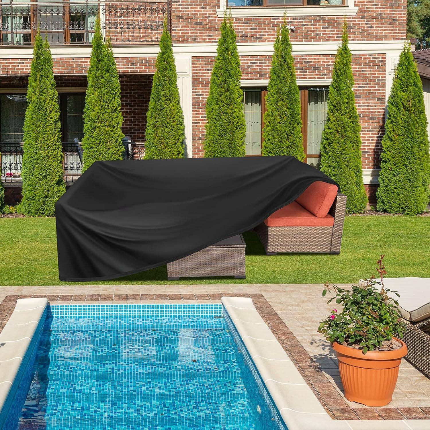 IntiMeg - Housse Salon De Jardin Imperméables,Housse Salon de Jardin Protection pour Tous Les Temps,420D Oxford,Anti-UV IntiMeg - Image 4