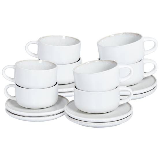 Beliani - Tasses et mugs Grès Blanc cassé SESAME - 15x15x2- Beliani - Image 2