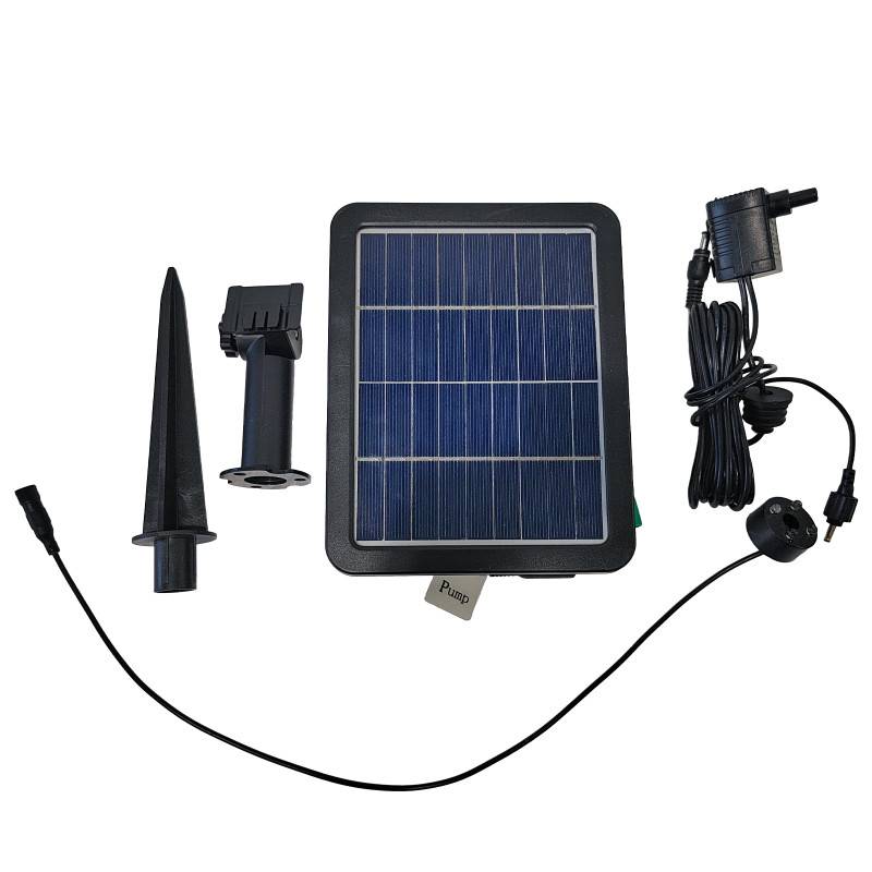 Art-Pond - Kit de pompage solaire 250L/h avec LED blanc chaud pour petites fontaines Art-Pond - Image 1