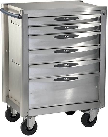 Servante 40n - 6 tiroirs - version inox SAM OUTILLAGE - SERVI-640NX