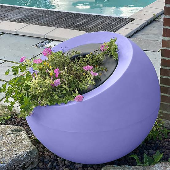Plast'Up Rotomoulage - Pot de fleurs sphérique xxl dolce vita 300l-lot de 2 - Image 2