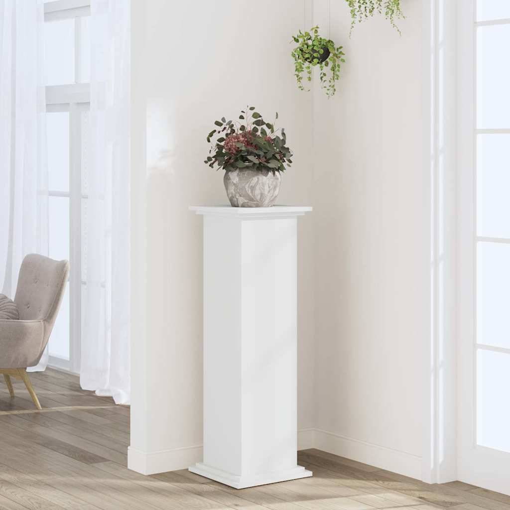 Vidaxl - Support pour plantes blanc 33x33x100 cm bois d'ingénierie vidaXL 852978 - Image 1