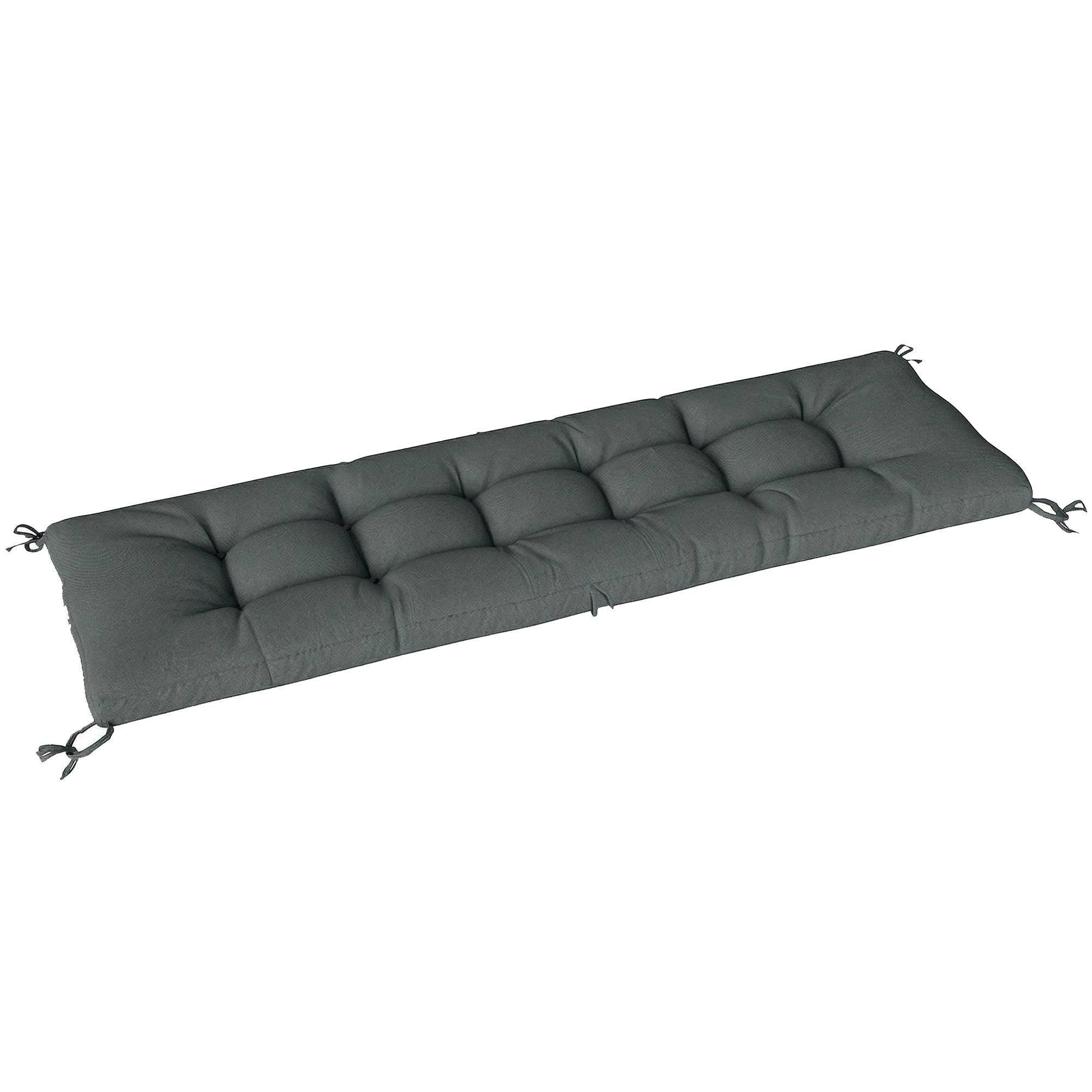 Coussin de palette amovible avec sangles de fixation, compatible avec la plupart des chaises longues, 198 x 65 x 13 cm, gris foncé - Image 1