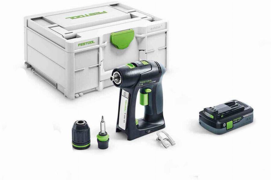 Perceuse-visseuse sans fil C 18 Basic 4.0 - Sans batterie, ni chargeur - FESTOOL - 577050