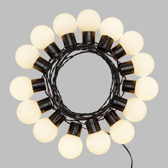 Guirlande Guinguette Solaire 6m 15 ampoules SuperLED G50 blanc chaud opaque pas cher Lotti - Image 5