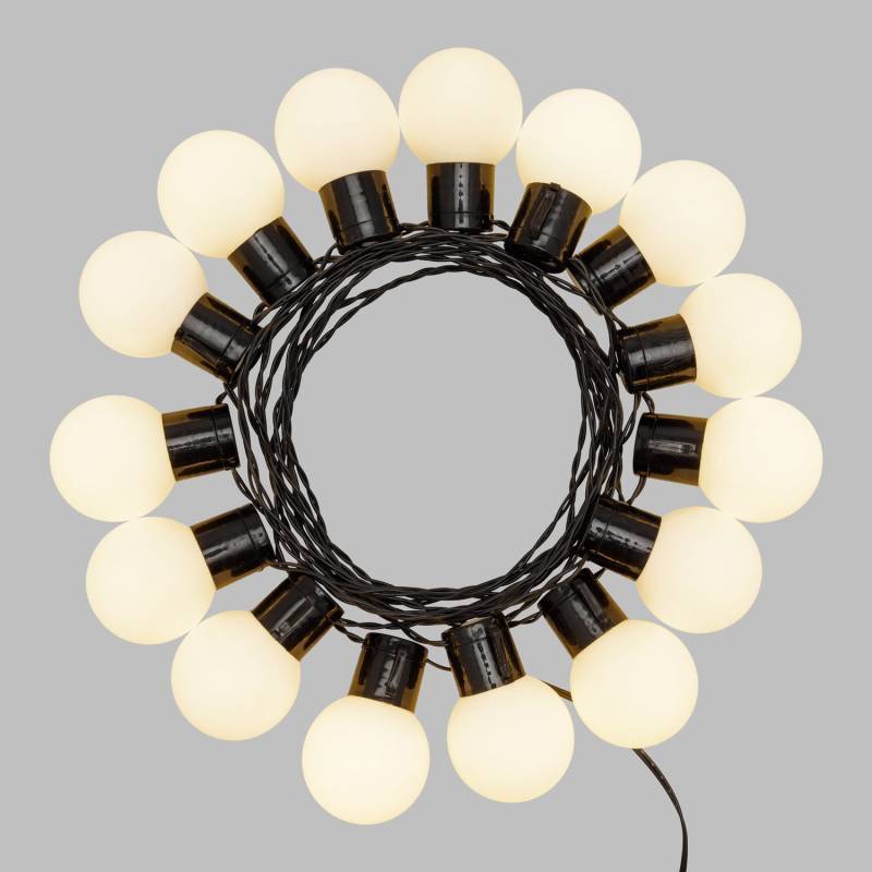 Guirlande Guinguette Solaire 6m 15 ampoules SuperLED G50 blanc chaud opaque pas cher Lotti - Image 5