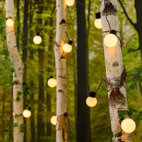 Guirlande Guinguette Solaire 6m 15 ampoules SuperLED G50 blanc chaud opaque pas cher Lotti - Image 4