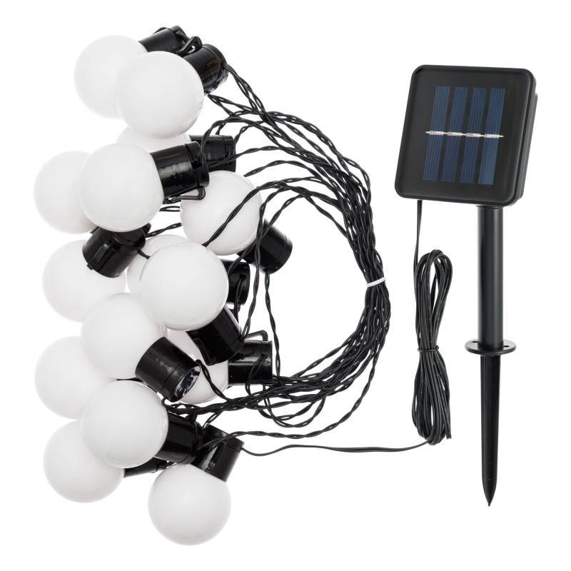 Guirlande Guinguette Solaire 6m 15 ampoules SuperLED G50 blanc chaud opaque pas cher Lotti - Image 7