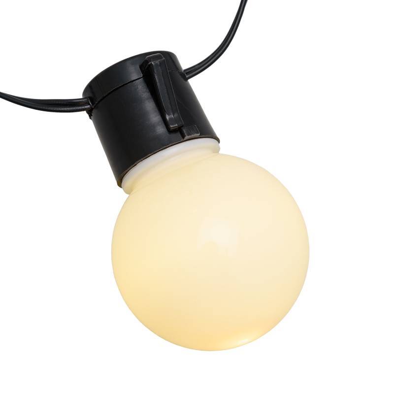 Guirlande Guinguette Solaire 6m 15 ampoules SuperLED G50 blanc chaud opaque pas cher Lotti - Image 6