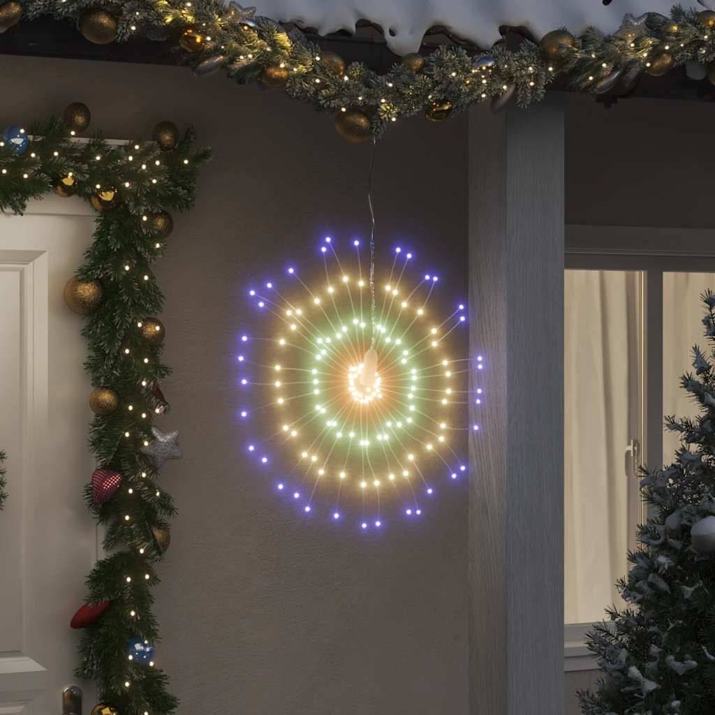 Lot de 4 Étoiles Feu d'Artifice 560 LED Cuivre Déco Noël Multicolore 17 cm – ComfortXL Outdoor Living - Image 1