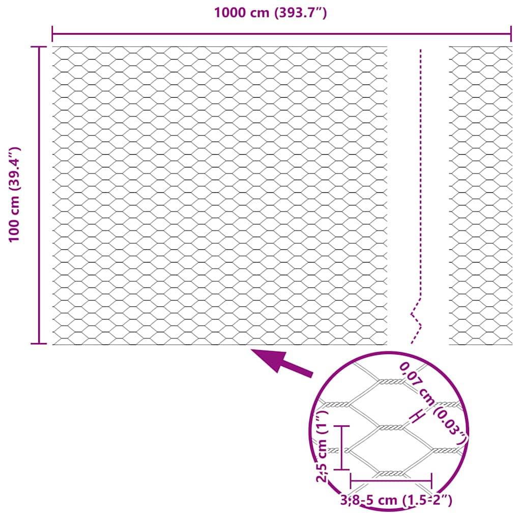 Clôture hexagonale PVC Gris 10 x 1 m, Poids :2.1kg - PANGIVO - Image 9