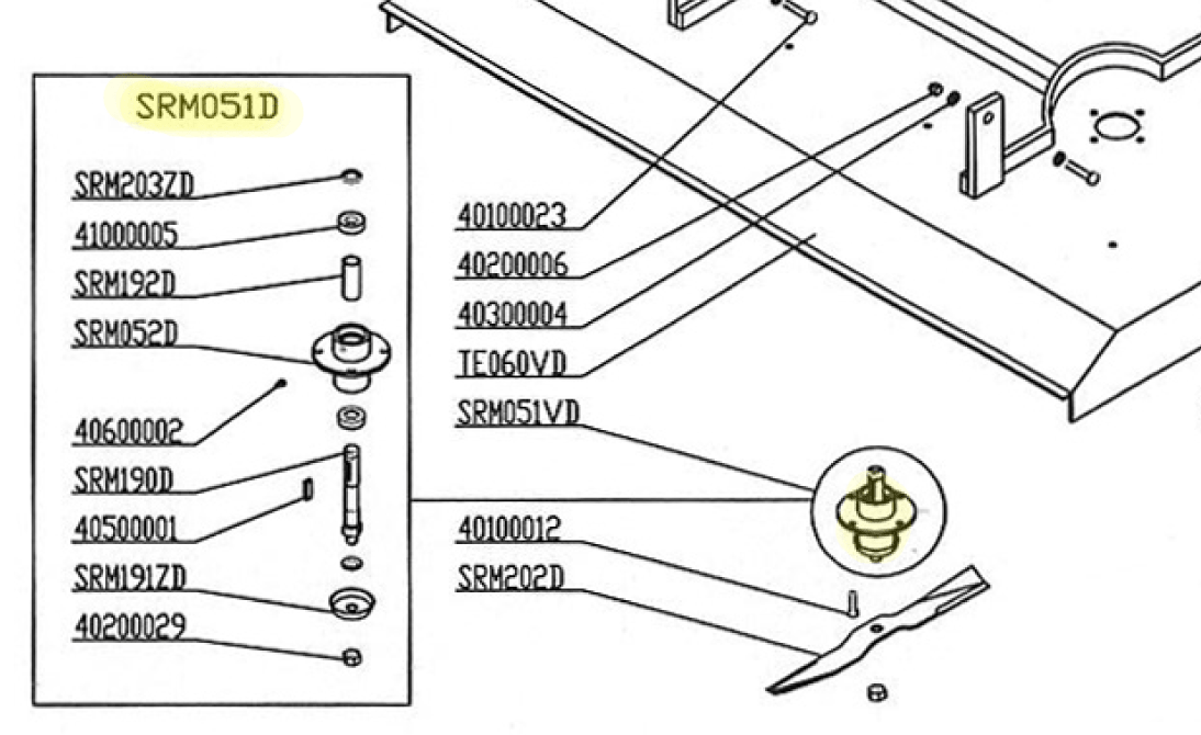 Palier de lame pour tondeuses de finition Delmorino (ET120, PSM120, SRM, PRM, XRM)- SRM051D - Image 5