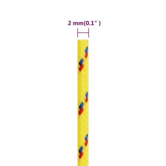 Corde de bateau Jaune 2 mm 25 m Polypropylène Maison Chic - Image 6