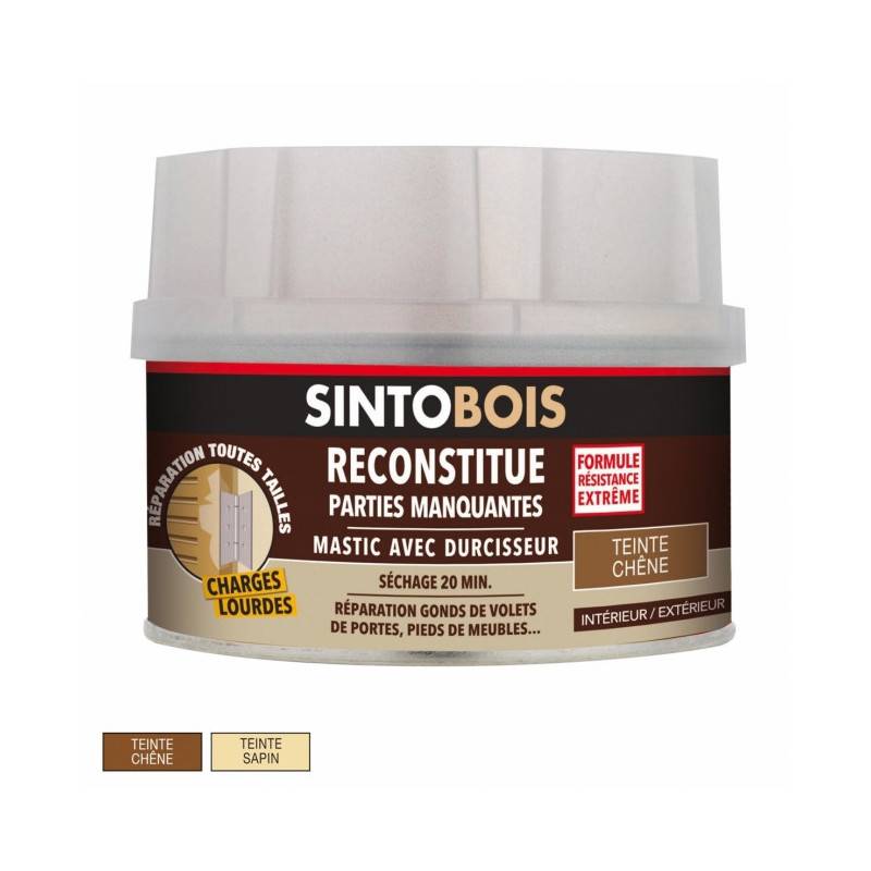 Reconstitue bois pour parties manquantes -Pot de 170ml- Sintobois - Teinte: Sapin