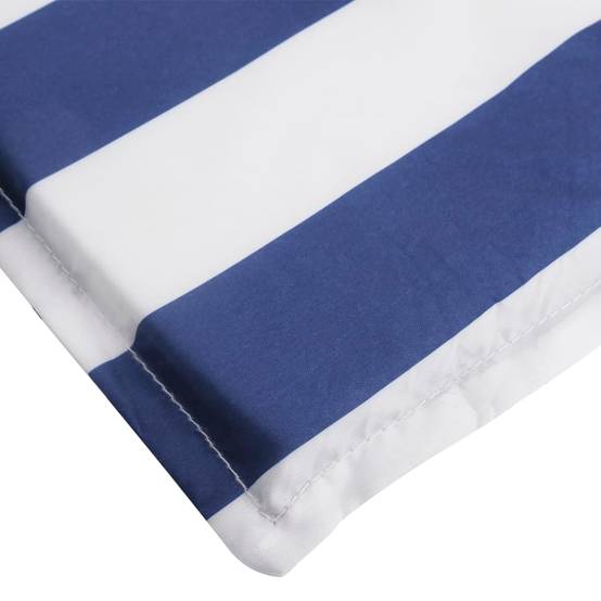 Coussin de Transat Tissu Oxford Imperméable Confortable pour Extérieur Rayures Bleues Blanches 200x60cm – ComfortXL Outdoor Living - Image 6