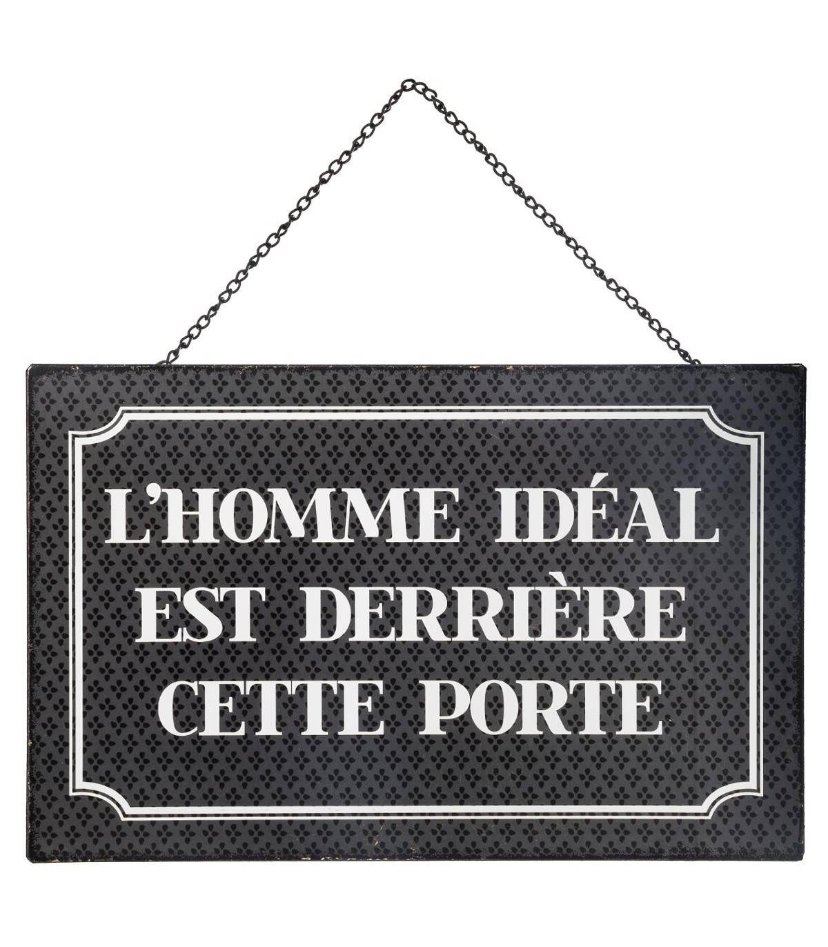 Plaque décorative murale en métal avec Message 28 x 18 cm - Image 1