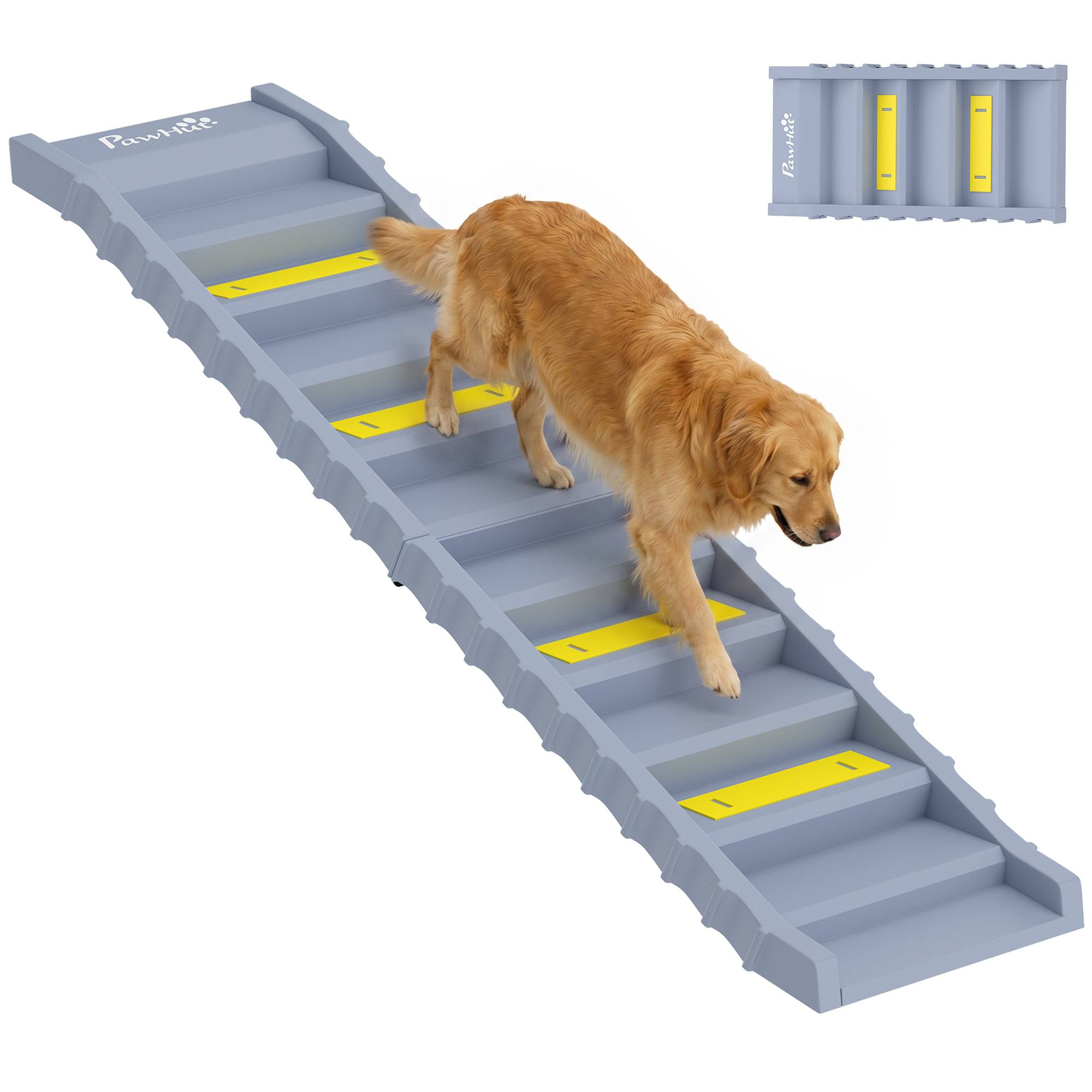 Sans Marque - Rampe auto pliable, 10 marches, grand chien -25kg, 154x40cm - Image 1