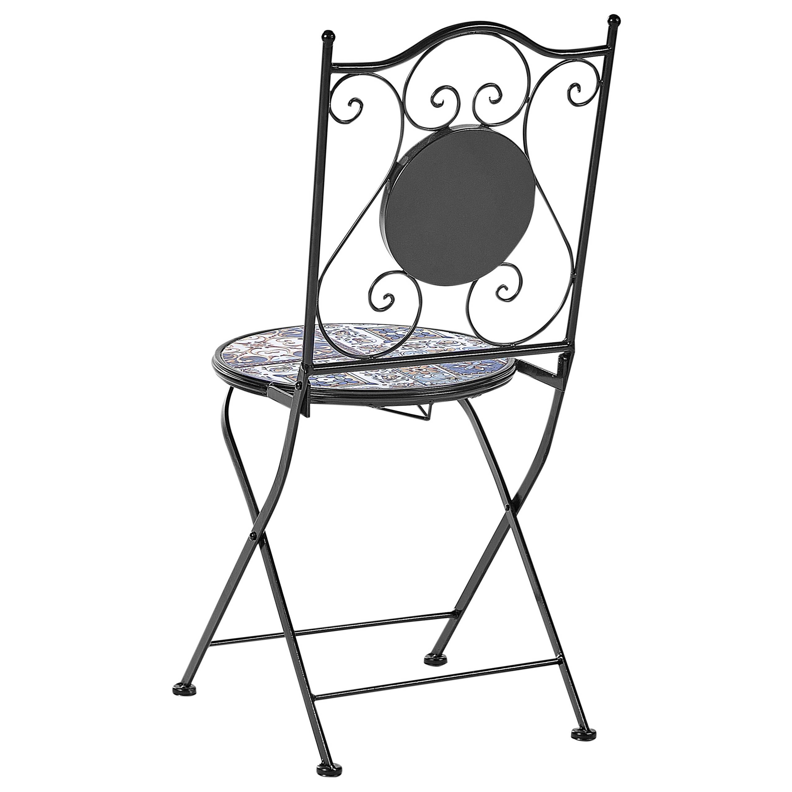 Beliani - Chaise de jardin Métal Noir CIVITA - Beliani - Image 6