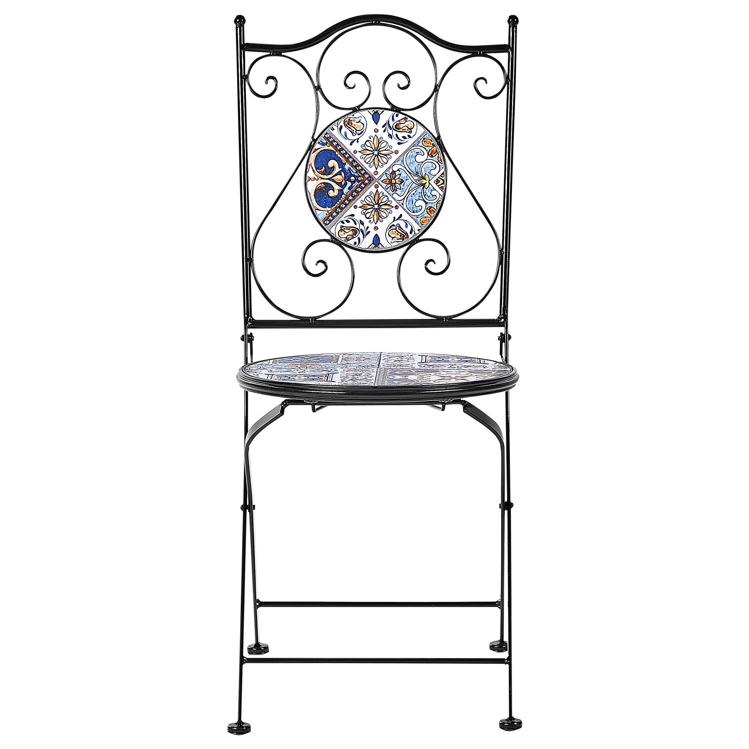 Beliani - Chaise de jardin Métal Noir CIVITA - Beliani - Image 5