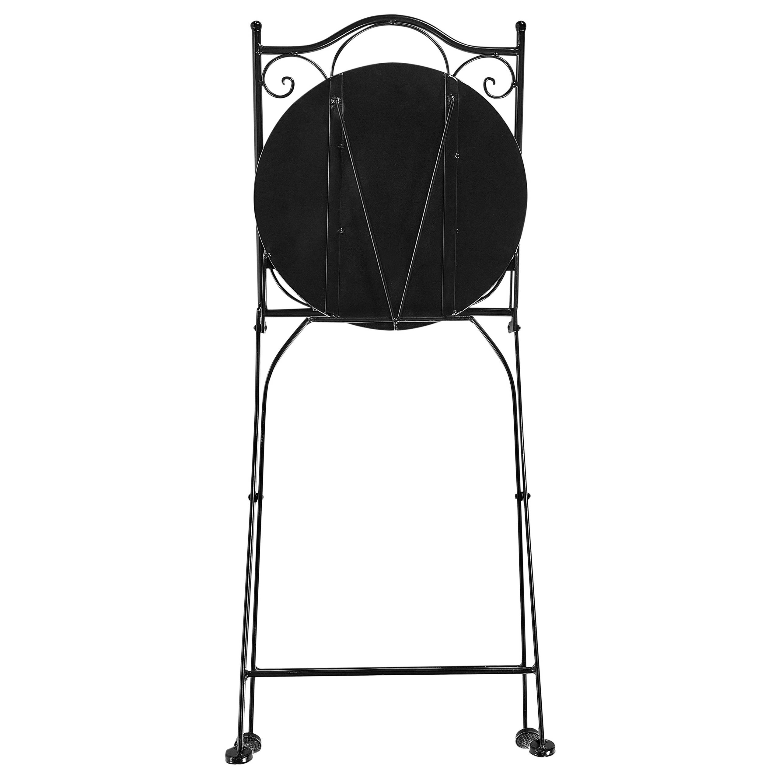 Beliani - Chaise de jardin Métal Noir CIVITA - Beliani - Image 7