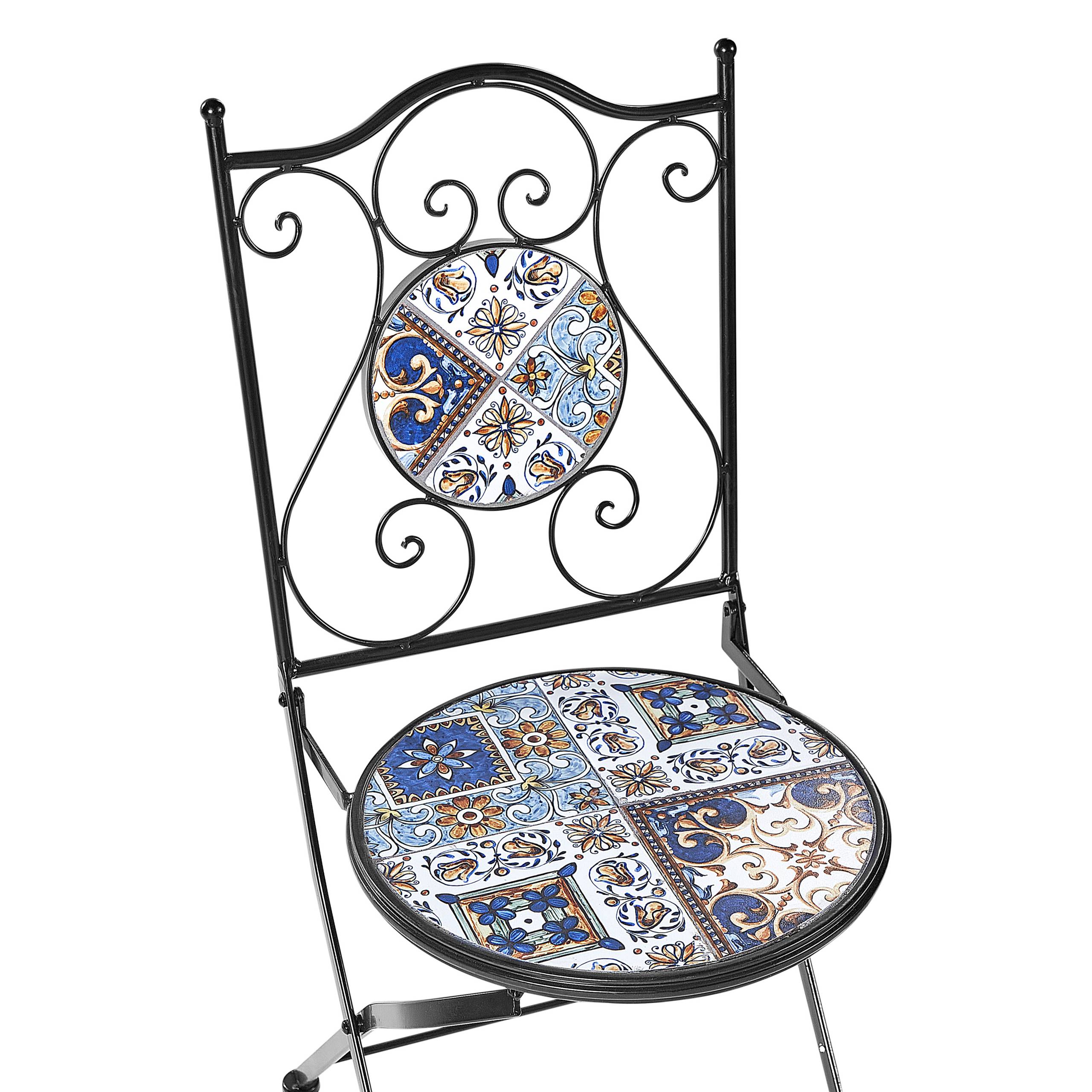 Beliani - Chaise de jardin Métal Noir CIVITA - Beliani - Image 8