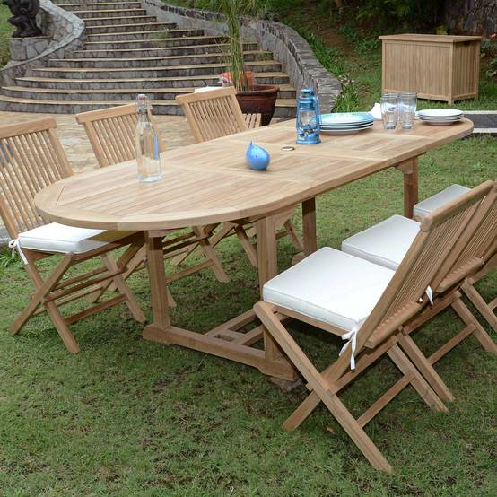 Salon de jardin en teck massif Tanao, 6 places - TECK'Attitude - Image 2