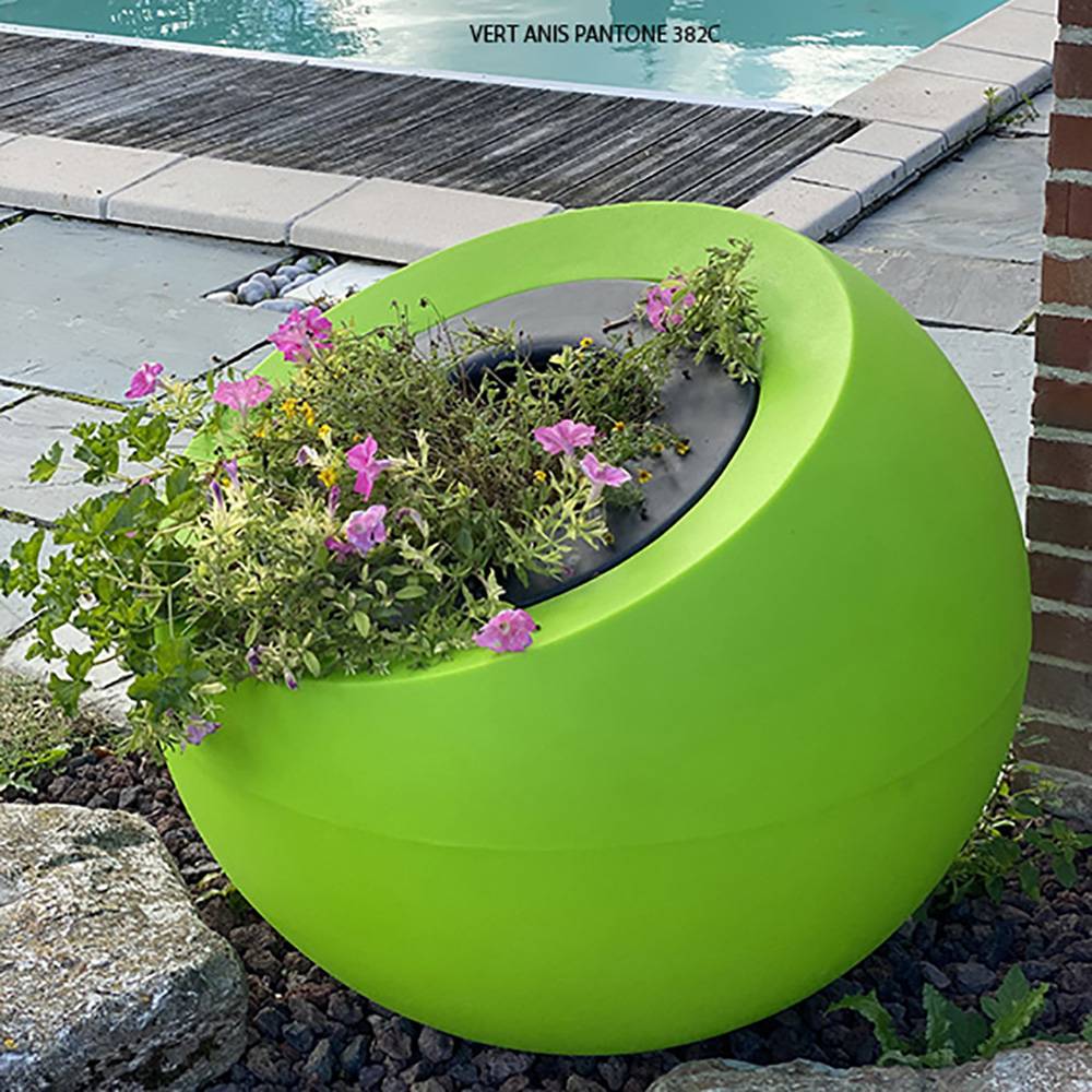 Plast'Up Rotomoulage - Pot de fleurs sphérique xxl dolce vita 300l-lot de 2 - Image 2