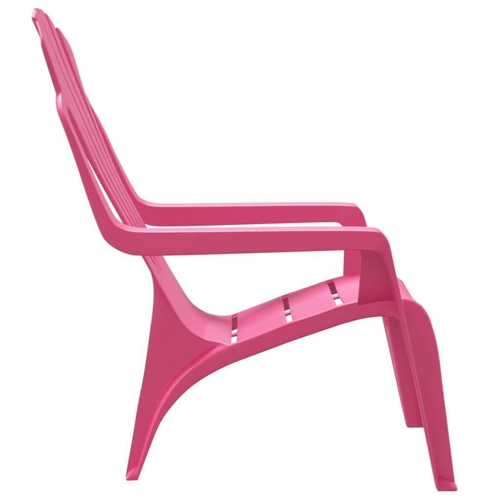 Lot de 2 Chaises de jardin pour enfants - Chaises d'extérieur - Fauteuils de jardin rose 37x34x44 cm PP - Image 5