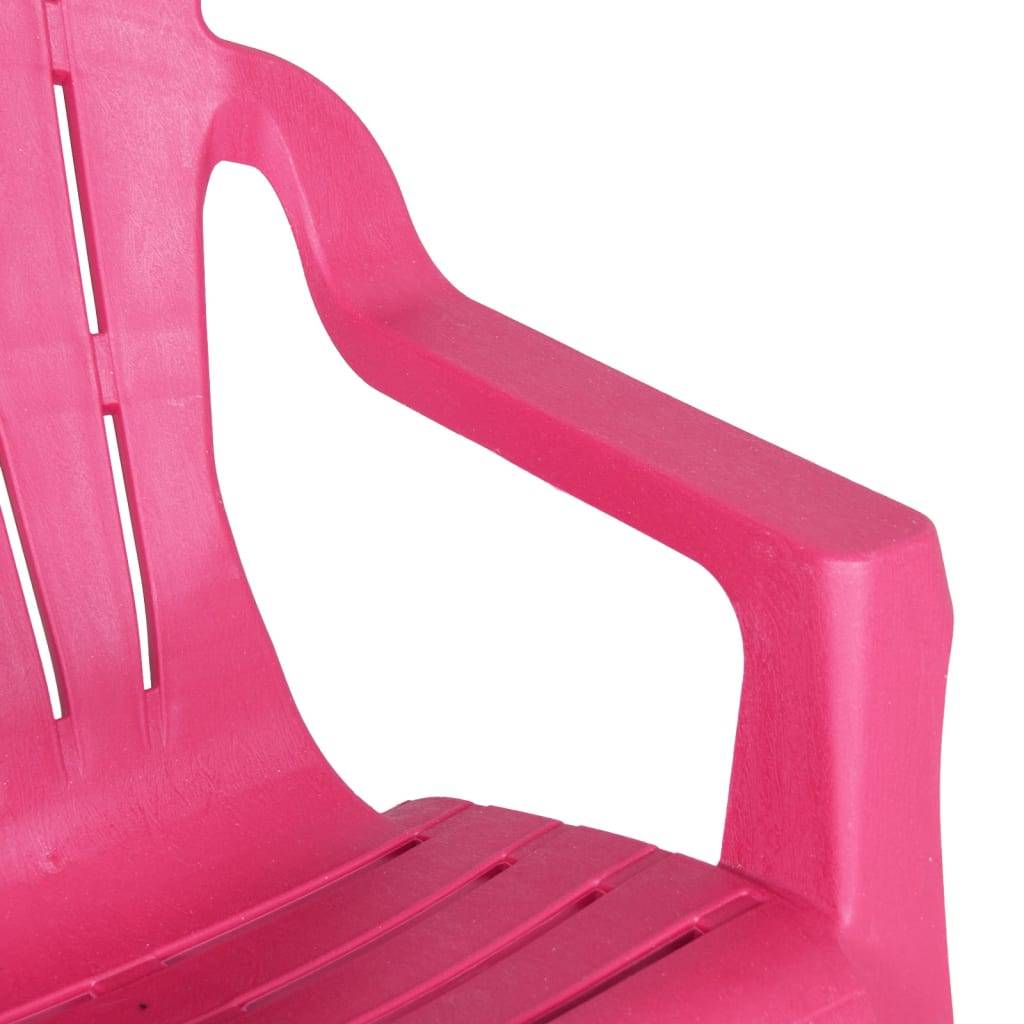 Lot de 2 Chaises de jardin pour enfants - Chaises d'extérieur - Fauteuils de jardin rose 37x34x44 cm PP - Image 7